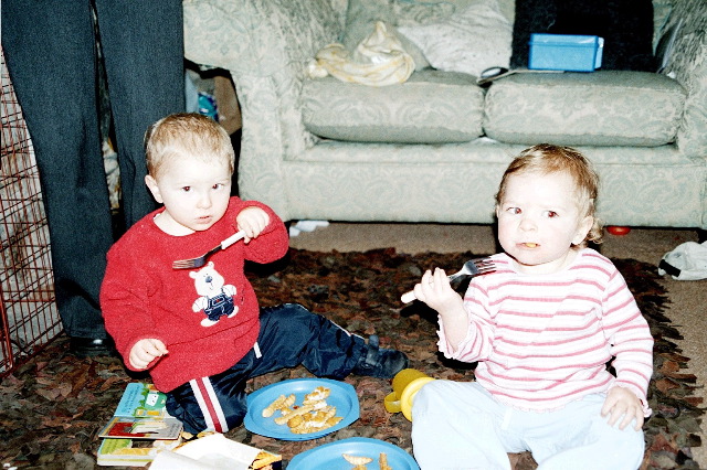 Dinner time for Caleb & Phoebe!