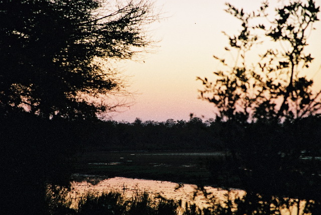 Just before sunrise at Sirheni Rest Camp