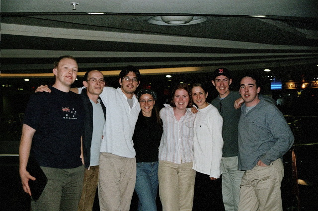 James, Andy, Patrick, Liz, Laura, Jenni, Robbie and Andrew at the airport