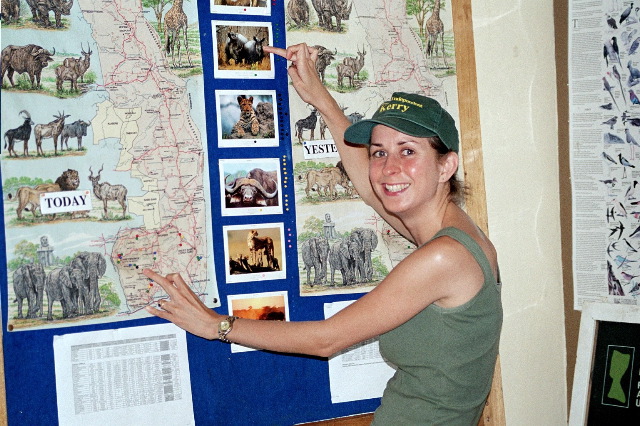 Jenni after spotting her rhino